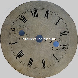 Gedruckt und patiniert Gedruckt und patiniert