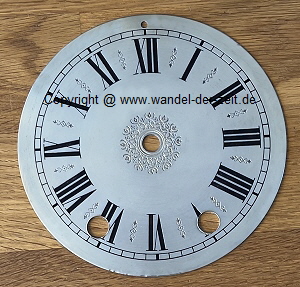 Versilbertes Gründerzeit Zifferblatt restauriert Versilbertes Gründerzeit Zifferblatt restauriert