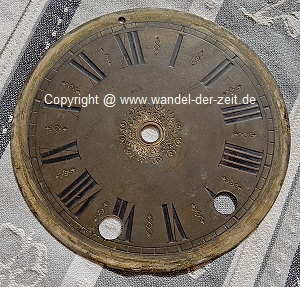 Versilbertes Gründerzeit Zifferblatt unrestauriert Versilbertes Gründerzeit Zifferblatt unrestauriert