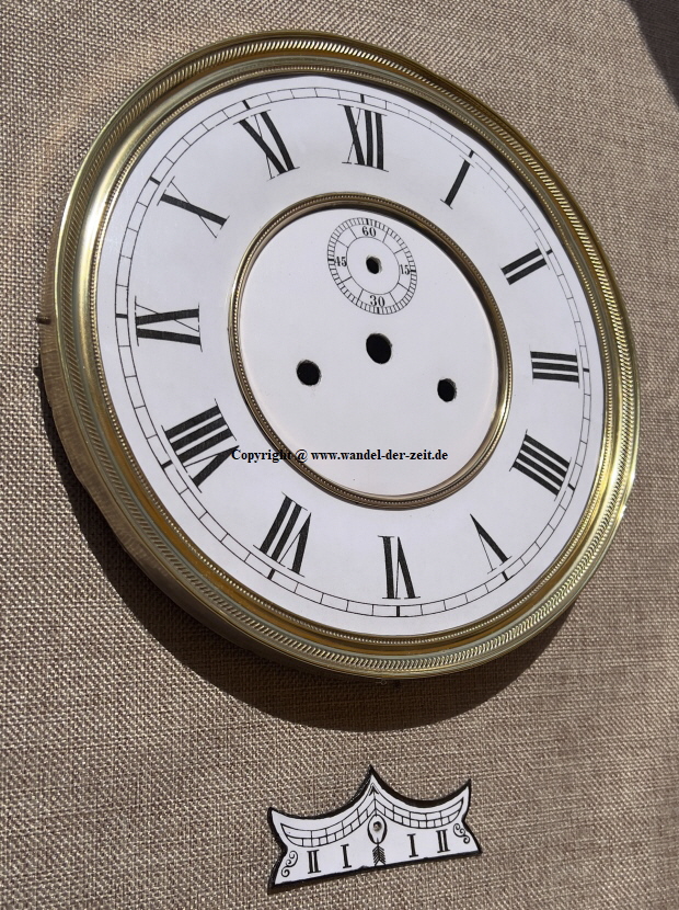 Wiener Emaille Zifferblatt mit Sekunde restauriert Wiener Emaille Zifferblatt mit Sekunde restauriert