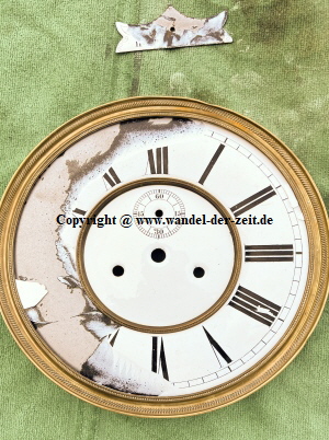 Wiener Emaille Zifferblatt mit Sekunde unrestauriert Wiener Emaille Zifferblatt mit Sekunde unrestauriert