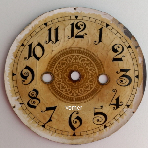 Zifferblatt unrestauriert Zifferblatt unrestauriert